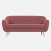 Colam Velvet 3 Seater Sofa in Pink Colour
