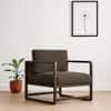 Aura Boucle Fabric Arm Chair in Brown Colour