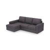 Apollo Sofa (Colour : Steel, Cushion : Hard, Back Type : Regular, Seating Capacity : Left Aligned 2 Seater + Left Aligned Chaise + Ottoman)