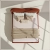 Elaris Curve Comfort Queen Size Bed in velvet With Engineer Wood Frame & Hydraulic Storage
