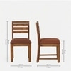 Arbor 4 Seater Dining Set with Cushioned Chairs in Brown Colour