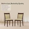 Dalla Solid Wood Dining Chair Set Of 2 In Beige Colour