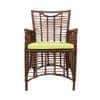 Taree Wicker Table And Chair Set In Brown Dual Tone Finish