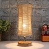 Andrea Wood Table lamp with Bamboo Shade