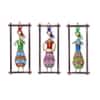 Desert Art Metal Handpainted Pagri Musician Wall Hanging Set of 3
