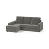 Apollo Sofa (Colour : Ash Grey Velvet, Cushion : Hard, Back Type : High Back, Seating Capacity : Left Aligned 2 Seater + Left Aligned Chaise)