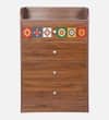 Ethnica Chest of Drawers with 4 Drawers in Columbian Walnut Finish
