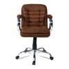 Lavish Medium Back Fabric Office Desk Chair (Premium Brown)