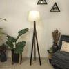 Triune Beige Jute Floor Lamp with Beige Jute Base
