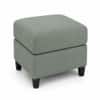 Nova 3 Seater L Shaped Sectional Sofa Right Chaise and Ottoman Celadon Green