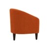 Daviana Boucle Fabric Lounge Chair in Orange Colour