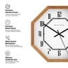 Geometry of Time Wooden Octagon Wall Clock
