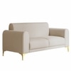 Veniza Velvet 2 Seater Sofa In Cream Colour