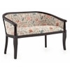 Florence Two Seater Sofa -Finish- Mahogany, Fabric - Calico Floral Retreat