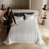 Stoa Paris Super King 5PC Satin Bedding Set  5PC Black-White Gold