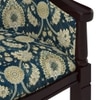 Florence ArmChair in Blue Floral Damask and Mahogany Finish