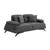 Cresto Velvet 2 Seater Sofa in Dark Grey Color