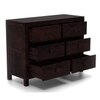 Magellan Solid Wood Chest of 6 Drawers in Mahogany Finish