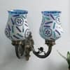 Devansh Metal Electric Wall Light in Antique Gold Colour with Multi Shade Count of 1 Light