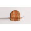 WOODENMOOD Rectangular Half Round Wall Rack
