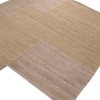 Jaipur Rugs Soft Geometric Jute Dhurrie Rug Brown 5x7 ft in Peach and Mocha