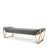 The Apex Golden Metal Bench in Black Finish