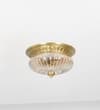 TELMOR 11 Inch 2 Light Antique Brass Flush Mount Ceiling Light