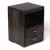 Kassel Sheesham Wood Bedside Table in Mahogany Finish