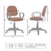 Doriona Low Back Ergonomic Chair in Brown Colour