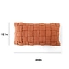 Basket Knit Cotton Pillow Cover  Auburn 12X20  Inches