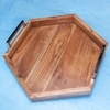 Ireka Home Utsav Wooden Serving Tray with Iron Handles – Small