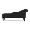 andres Fabric Chaise Launger in Black Colour