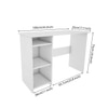 Woodbuzz Duke Engineered Wood Finish Study Table In Frosty White