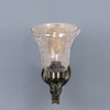 Devansh Metal Electric Wall Light in Antique gold Colour with Transparent Shade Count of 1 Light