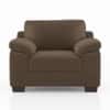 Esquel Premium 1 Seater Fabric Sofa in Truffle Beige Velvet Colour