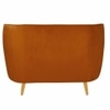 Nero Velvet 1 Seater Sofa in Orange Colour