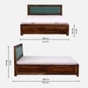 Cedarcrest Hydraulic Solid Wood Bed King Size in Provincial Teak Finish