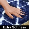 Luxe Home Macau Trangle Bath Mat (40x60 cm)- Blue