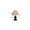 Valentin Beige Natural Fiber Shade Table Lamp with Black Iron Base