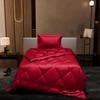 Stoa Paris Comforter for Single Bed, 300TC Satin Comforters in Flirty Red