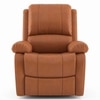 Lebowski Leatherette One Seater Manual Recliner in Tan Leatherette Colour