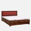 Driftwood Box Storage Solid Wood Bed King Size in Provincial Teak Finish