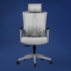 Regalia High Back Mesh Office Chair with Headrest in Grey Colour