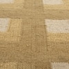 Jaipur Rugs Soft Checkered Wool 5x8 Feet Dark Amber Gold And Amber Gold Dhurrie Carpet