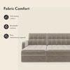 Peckham 3 Seater Click Clack Sofa Cum Bed In Oyster Beige Colour
