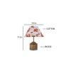 Katherine Multicolour Fabric Shade Table Lamp with Natural Wooden Base