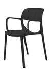 Kepler Brooks Vola Cafeteria Dining Chair in Black Colour