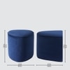 Tri Series Pouffe in Blue Colour
