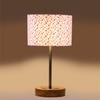 Devansh Multicolor Cotton Table Lamp With  Natural  Wood Base  & Steel Pipe (7X17 Inches)-16