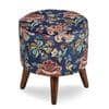 Luna Solid Wood Ottomon in Blue Colour